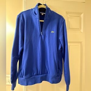 Lacoste Men's Royal Blue Zip-Up Sweater
